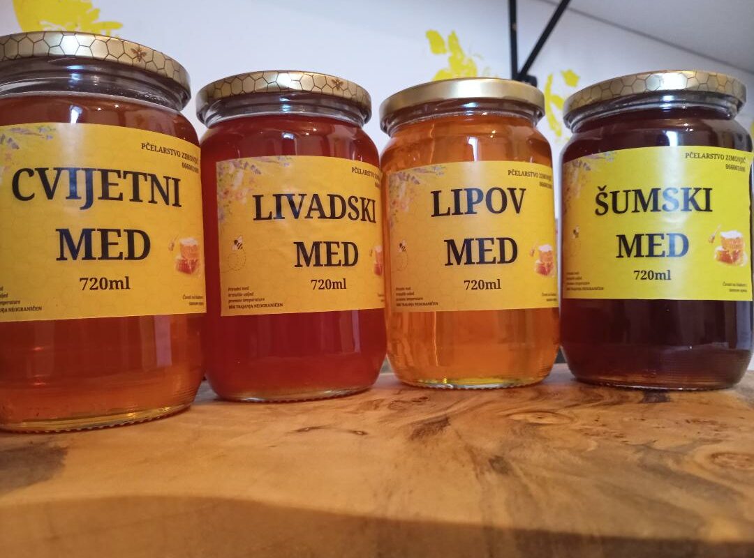 Širok izbor meda – cvijetni, livadski, šumski i lipov